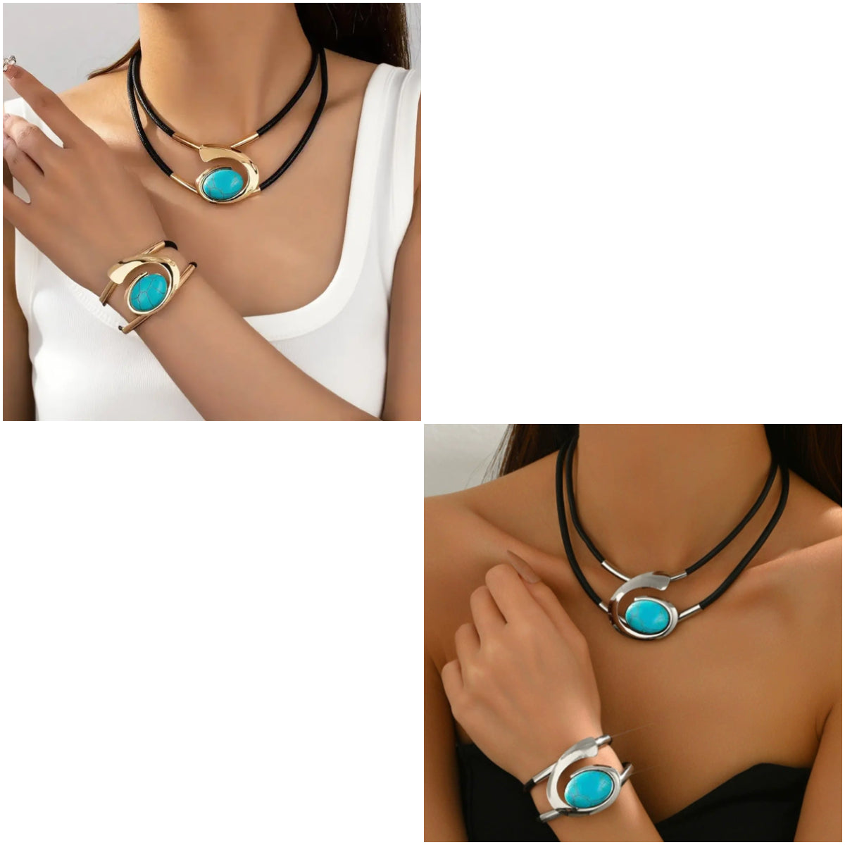 ❣️Cumpără 1 și primești 1 gratis❣️Set colier și brățară Vintage Boho-12