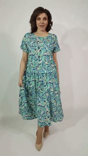 🌸【S-4XL】 Rochie de vară din șifon cu dungi-1