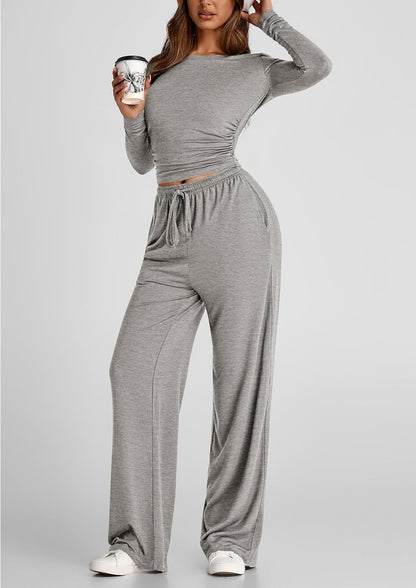 📢📢65 %  OFF !! ⏰2026 Women's Casual Wear Long-Sleeved Loose-Fit Trouser Set 👚