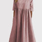 【S-5XL】👗Rochie din bumbac cu decolteu rotund și buzunare-10