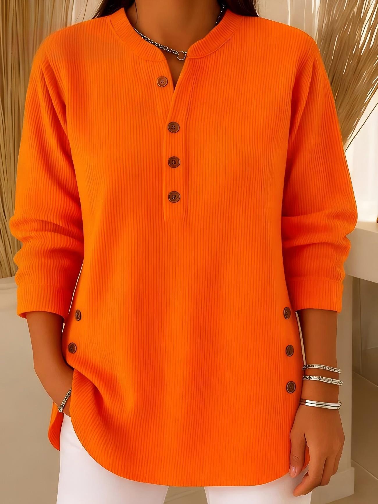 🎉 Bluză Henley din catifea pentru femei – elegantă, moale și versatilă 🧥📦-12