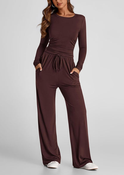📢📢65 %  OFF !! ⏰2026 Women's Casual Wear Long-Sleeved Loose-Fit Trouser Set 👚