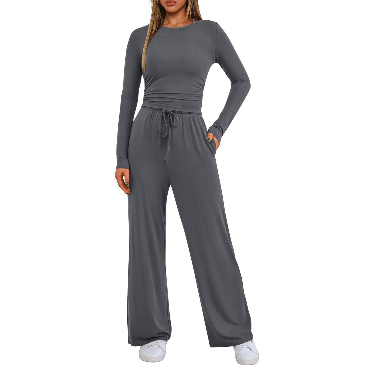 📢📢65 %  OFF !! ⏰2026 Women's Casual Wear Long-Sleeved Loose-Fit Trouser Set 👚