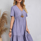 😍【S-3XL】👗Rochie lungă casual cu mânecă scurtă