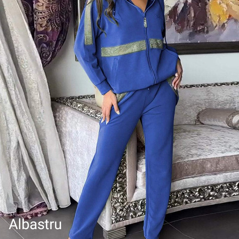 Set 2 piese casual de culoare solidă-8