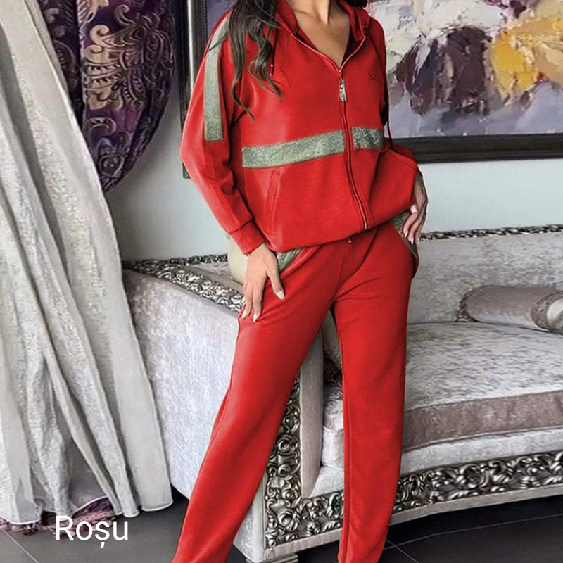 Set 2 piese casual de culoare solidă-9