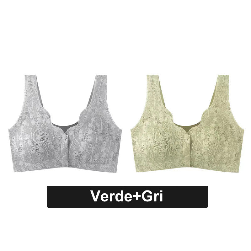 Sutien sexy, respirabil și confortabil cu nasturi de dantelă în dimensiuni mari-22
