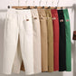 Pantaloni din bumbac cu talie elastică pentru femei-1