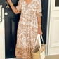 【M-5XL】🌺Rochie imprimată cu decolteu în V, elegantă și stilată-7