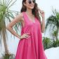 💃 Rochie mini de vară fără mâneci, cu decolteu în V, pentru femei-9
