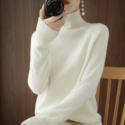 💖Women's Solid Turtleneck Knit Sweater