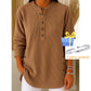 🎉 Bluză Henley din catifea pentru femei – elegantă, moale și versatilă 🧥📦-29