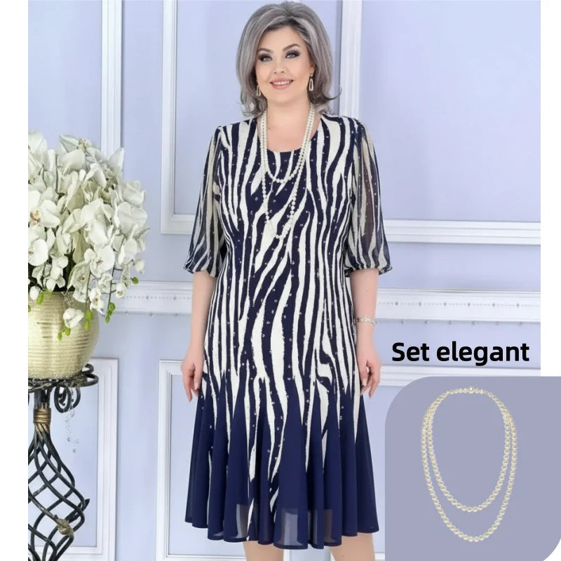 Rochie vaporoasă cu imprimeu zebră pentru femei-10