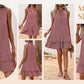 🎉 💃 Damenkleid mit Schleife und geometrischem Muster