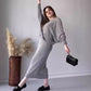 📦Livrare gratuită📦Set tricot Openwork cu mânecă lungă și rochie fără mâneci-10