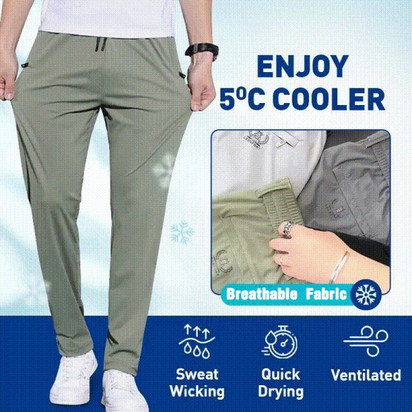 💖Pantaloni casual elastici pentru bărbați, confortabili și respirabili-1