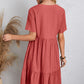 😍【S-3XL】👗Rochie lungă casual cu mânecă scurtă