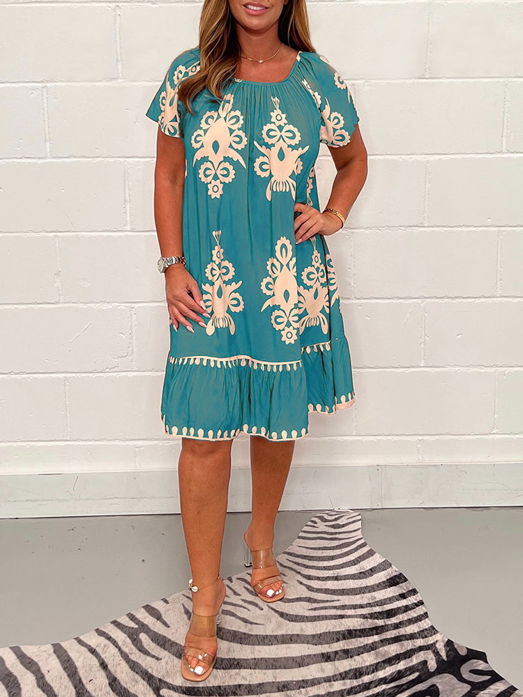 💃Rochie elegantă cu imprimeu-5