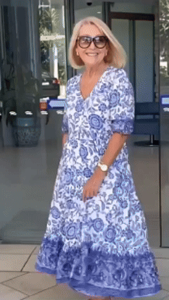 【M-5XL】🌺Rochie imprimată cu decolteu în V, elegantă și stilată-8