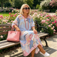 Rochie lungă lejeră cu mâneci pe jumătate cu imprimeu floral-1