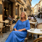 Rochie maxi lejeră din bumbac și in, pentru femei-3