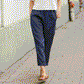🌷【S-5XL】🥰Pantaloni largi din bumbac și in pentru femei în mărimi mari💖-1