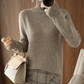 💖Women's Solid Turtleneck Knit Sweater