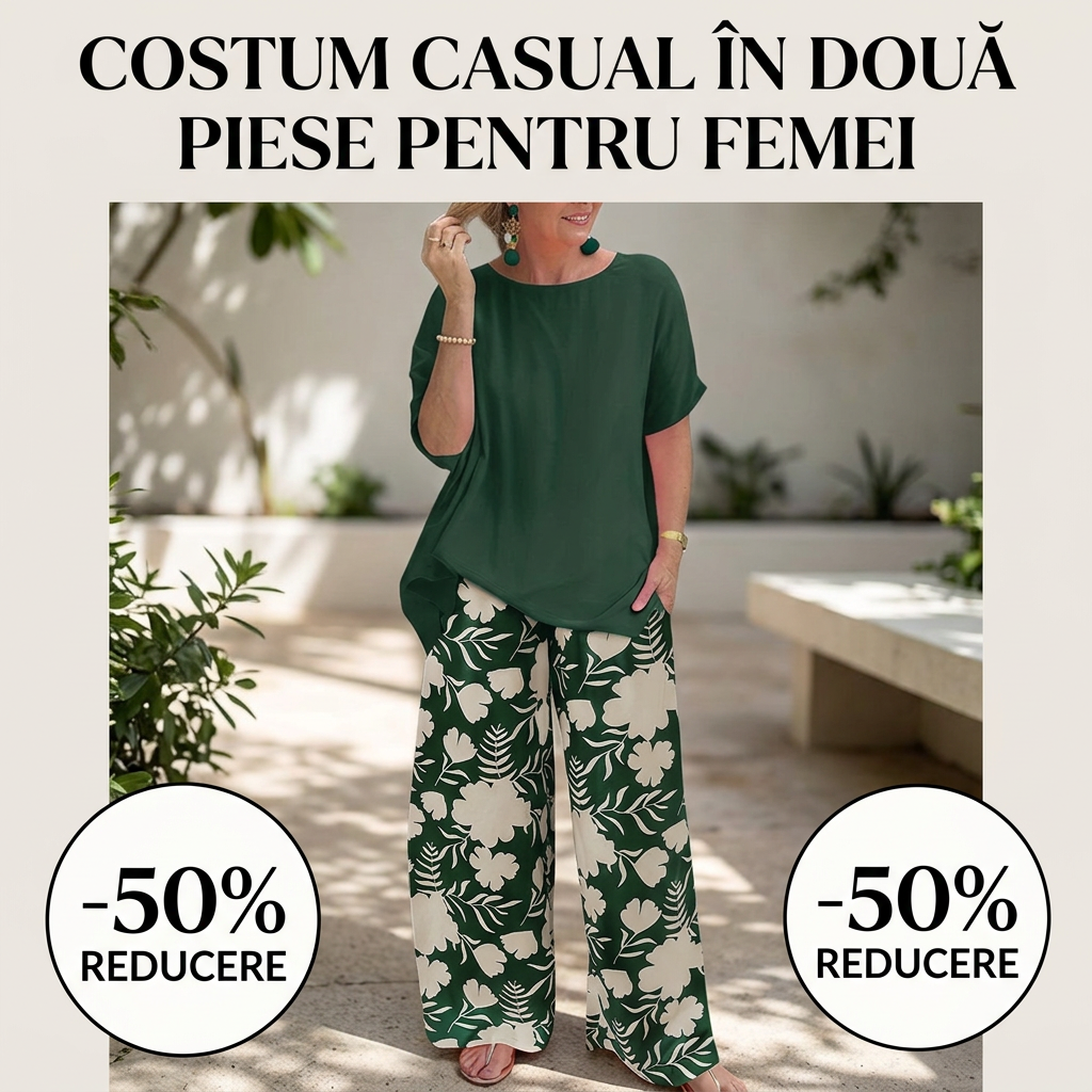 Costum Casual în Două Piese pentru Femei-2