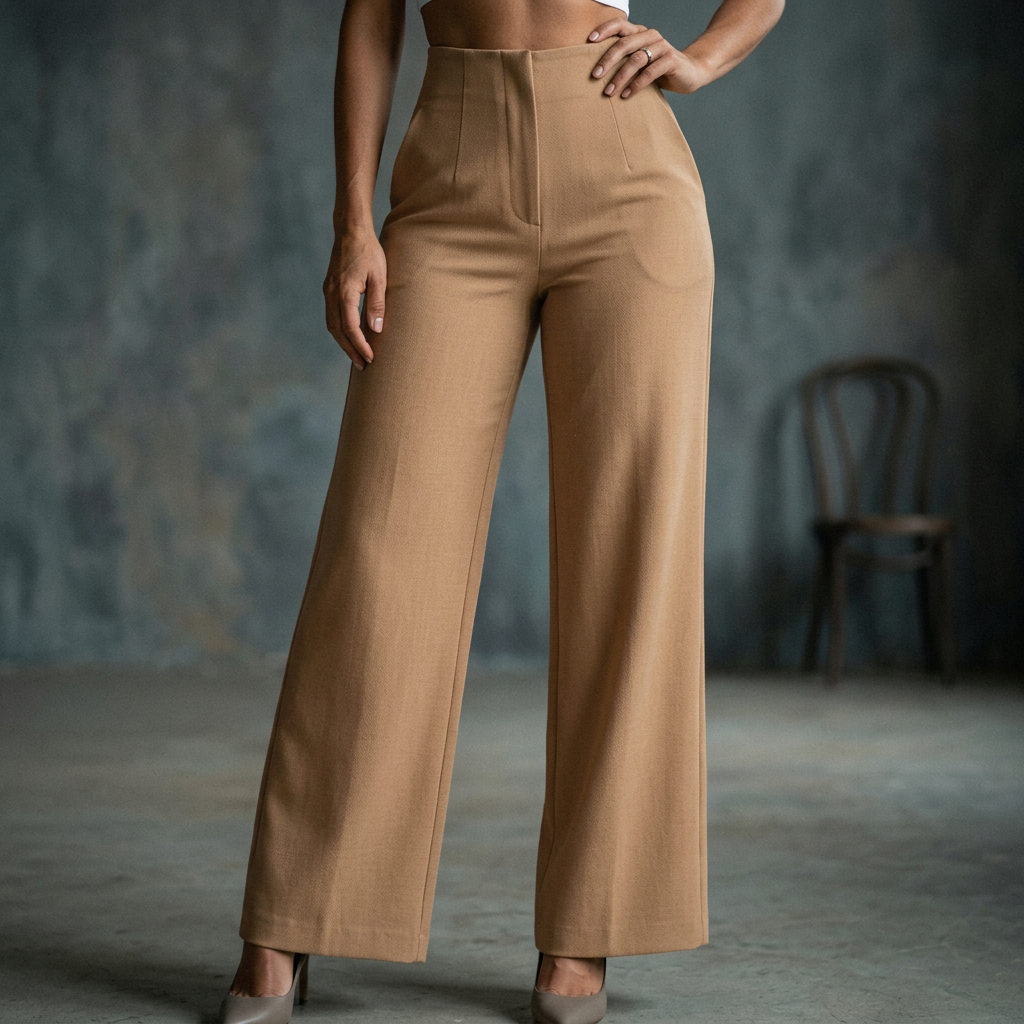 Pantaloni Casual pentru Femei, Culoare Uni, Cu Tăietură Largă-27