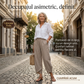 👖 Pantaloni cu buzunare asimetrice asimetrice elastice în talie, de epocă