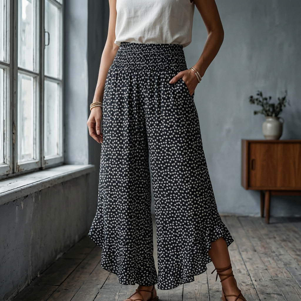 😍Pantaloni largi, cu talie înaltă, pentru femei – subțiază silueta, sunt comozi și eleganți🌠️-3