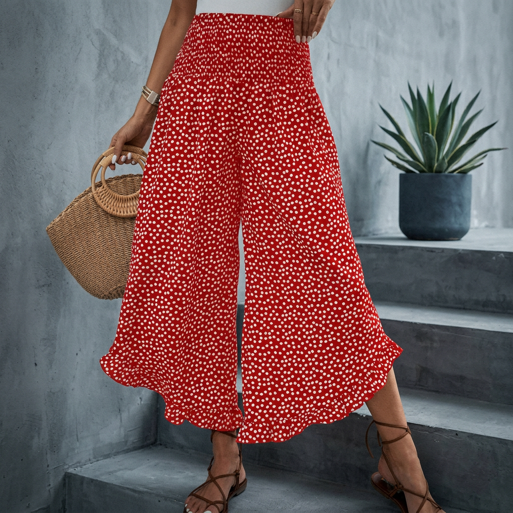 😍Pantaloni largi, cu talie înaltă, pentru femei – subțiază silueta, sunt comozi și eleganți🌠️-2