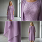 Set de rochie de gală până la genunchi și cardigan pentru femei-19