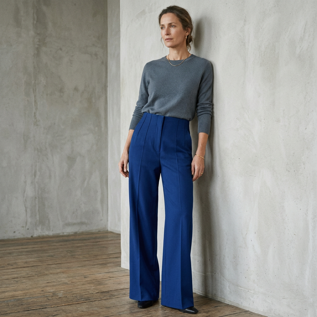 Pantaloni Casual pentru Femei, Culoare Uni, Cu Tăietură Largă