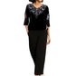 💞Set top și pantaloni din catifea cu strasuri pentru femei-10