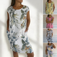 ✨ 👗 Ofertă de Vară 🌸 Rochie Casual cu Imprimat și Buzunare