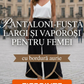 🎉Oferte speciale de sărbători❤️Pantaloni eleganti, cu talie largă și croială lejeră, cu ornamente aurii-12