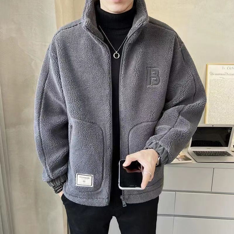 【Cel mai bun cadou pentru el】Bărbați Faux Fleece jachetă groasă pentru bărbați