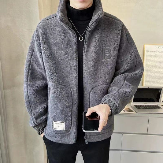 【Cel mai bun cadou pentru el】Bărbați Faux Fleece jachetă groasă pentru bărbați