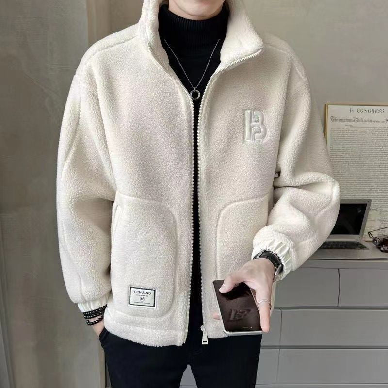 【Cel mai bun cadou pentru el】Bărbați Faux Fleece jachetă groasă pentru bărbați-1
