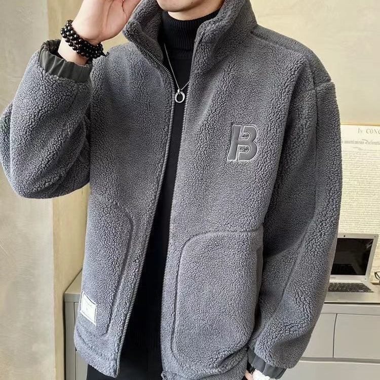 【Cel mai bun cadou pentru el】Bărbați Faux Fleece jachetă groasă pentru bărbați-8