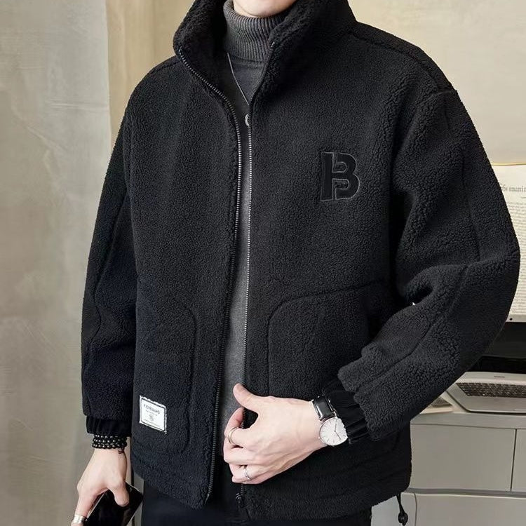 【Cel mai bun cadou pentru el】Bărbați Faux Fleece jachetă groasă pentru bărbați-9