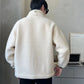 【Cel mai bun cadou pentru el】Bărbați Faux Fleece jachetă groasă pentru bărbați-7