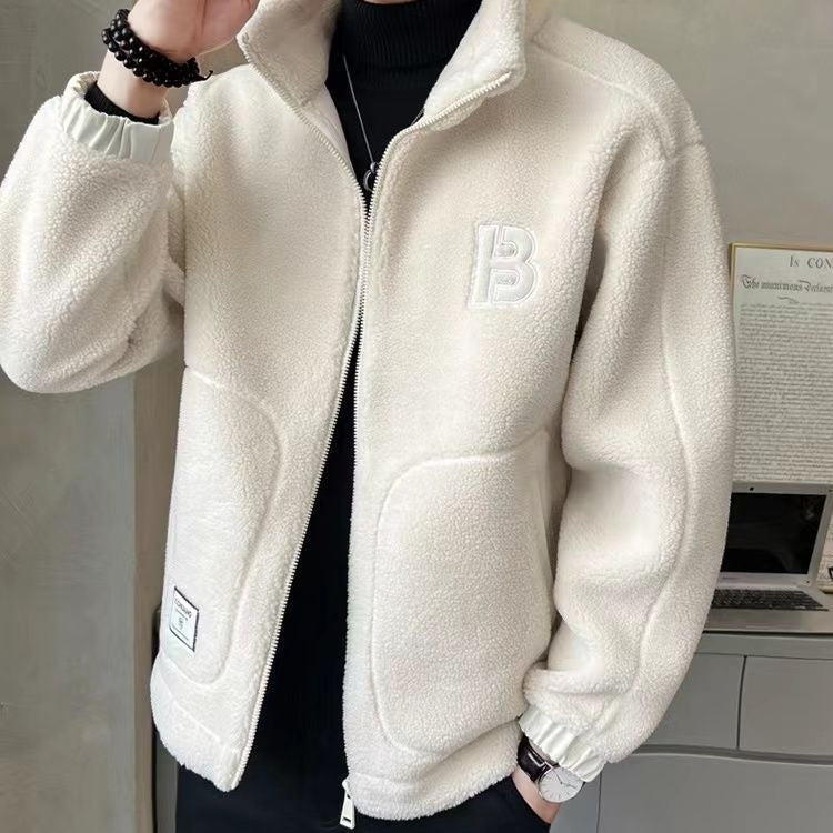 【Cel mai bun cadou pentru el】Bărbați Faux Fleece jachetă groasă pentru bărbați-6