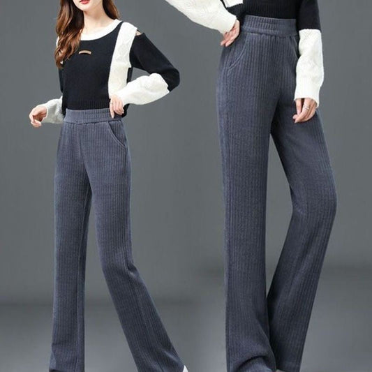 Femei Versatile Simple Stretch Elastic talie vrac largi pantaloni picior