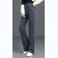 Femei Versatile Simple Stretch Elastic talie vrac largi pantaloni picior-4