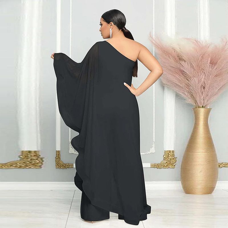 💟Rochie casual și elegantă cu un singur umăr cu patchwork✨✨-14