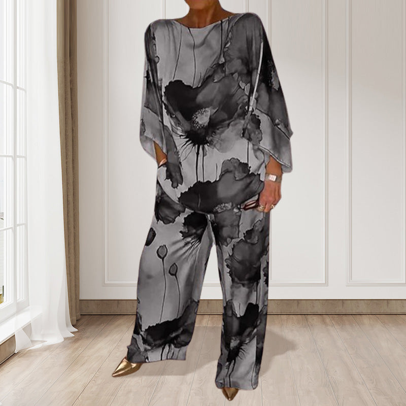 🌸Salopetă exotică, confortabilă și elegantă, cu decolteu rotund și imprimeu✨-8