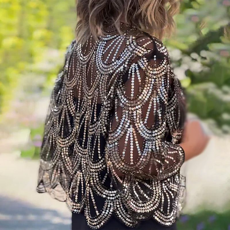 ✨✨✨Șal elegant cu paiete și mărgele pentru femei-1