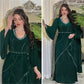 Rochie elegantă cu mânecă lungă pentru femei cu curea-4